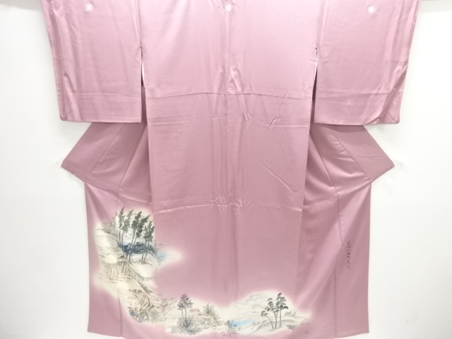 JAPANESE KIMONO / IRO-TOMESODE / SCENERY IN THE PAST / ARTIST WORK